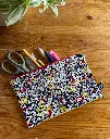 Pochette upcyclée phosphorescente - Pop'couleurs